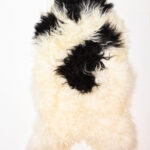 Koelap IJslandse Schapenvacht - Zwartwit Egaal - 130 x 80 cm