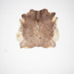 Koelap Stierenhuid - Bruinwit Egaal - 125 x 135 cm