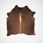 Koelap Koeienhuid - Bruin Egaal Langharig - 180 x 165 cm