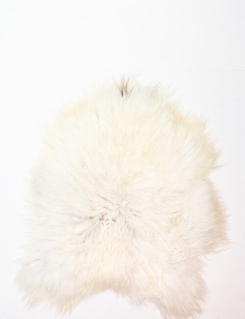 Koelap IJslandse Schapenvacht - Wit Egaal - 120 x 100 cm