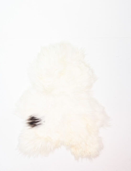 Koelap IJslandse Schapenvacht - Witbruin Egaal - 105 x 90 cm