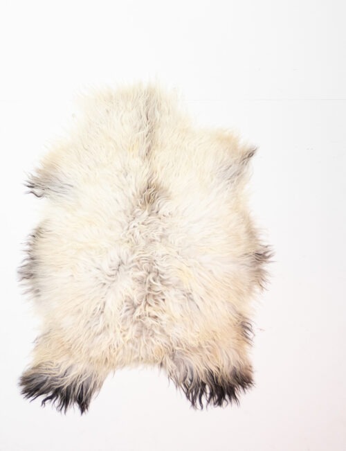 Koelap IJslandse Schapenvacht - Bruinwit Egaal - 115 x 90 cm