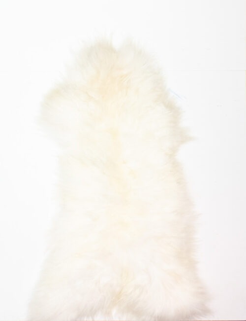 Koelap IJslandse Schapenvacht - Wit Egaal - 140 x 90 cm