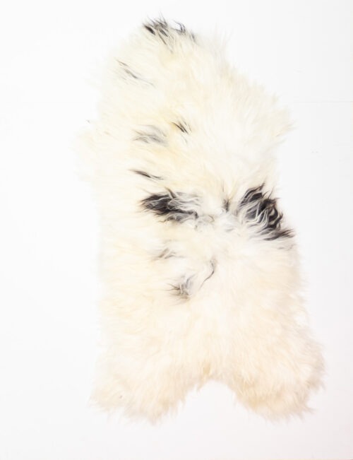 Koelap IJslandse Schapenvacht - Zwartwit Gevlekt - 140 x 80 cm