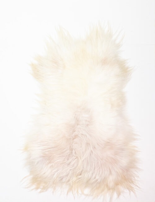 Koelap IJslandse Schapenvacht - Wit Egaal - 135 x 90 cm