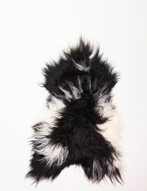 Koelap IJslandse Schapenvacht - Zwartwit Gevlekt - 120 x 80 cm