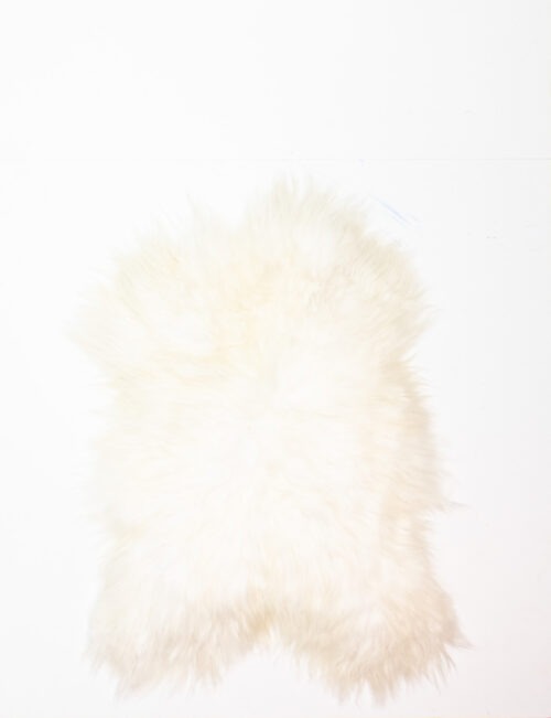 Koelap IJslandse Schapenvacht - Wit Egaal - 115 x 85 cm