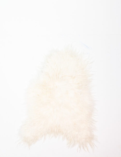 Koelap IJslandse Schapenvacht - Wit Egaal - 100 x 75 cm