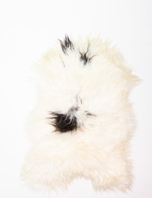 Koelap IJslandse Schapenvacht - Bruinwit Egaal - 125 x 90 cm